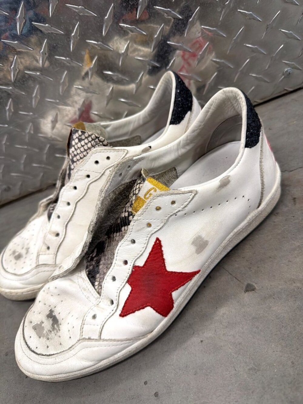 Golden Goose Ball Start Superstar Low Top Sneakers White Mens Size 42 US 9 - Picture 4 of 8